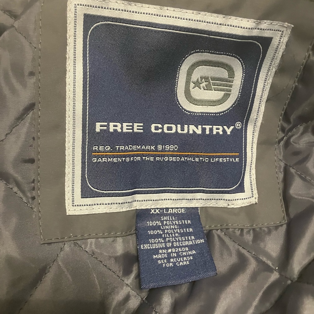 Free Country XXL Insulated Winter Jacket Gray Black Ski Snow Coat - Picture 7 of 9
